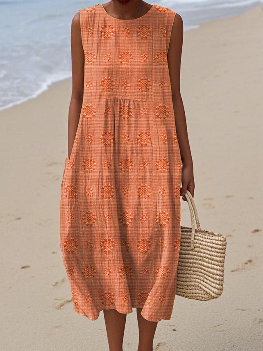 Soraya - Lightweight Sleeveless Cotton Dress with Pockets