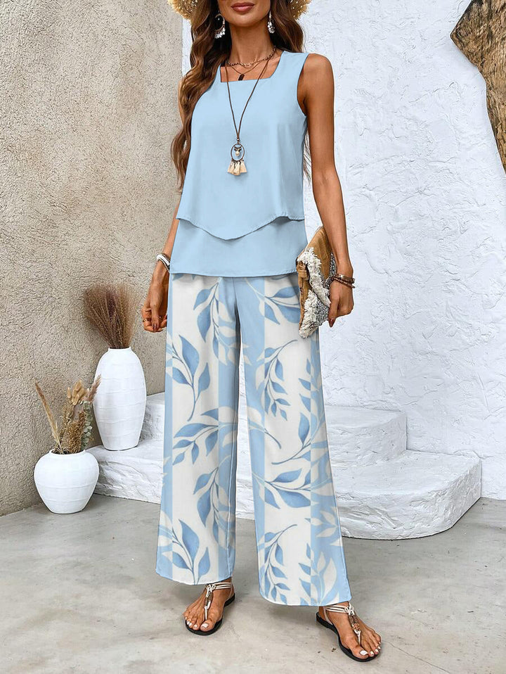 Juliette™ Casual Leaf Print Two-Piece Set
