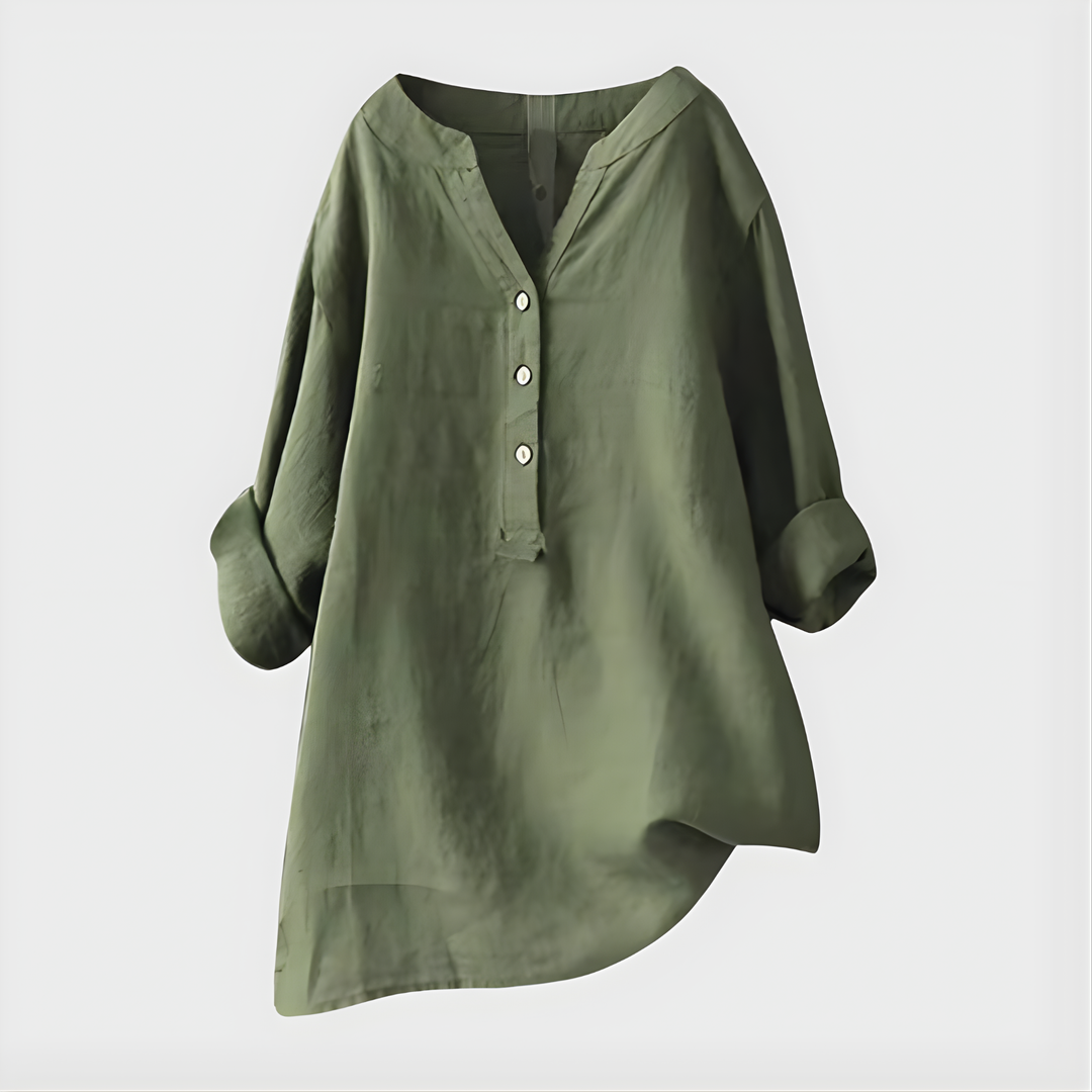 Veronica | Elegant V-Neck Blouse