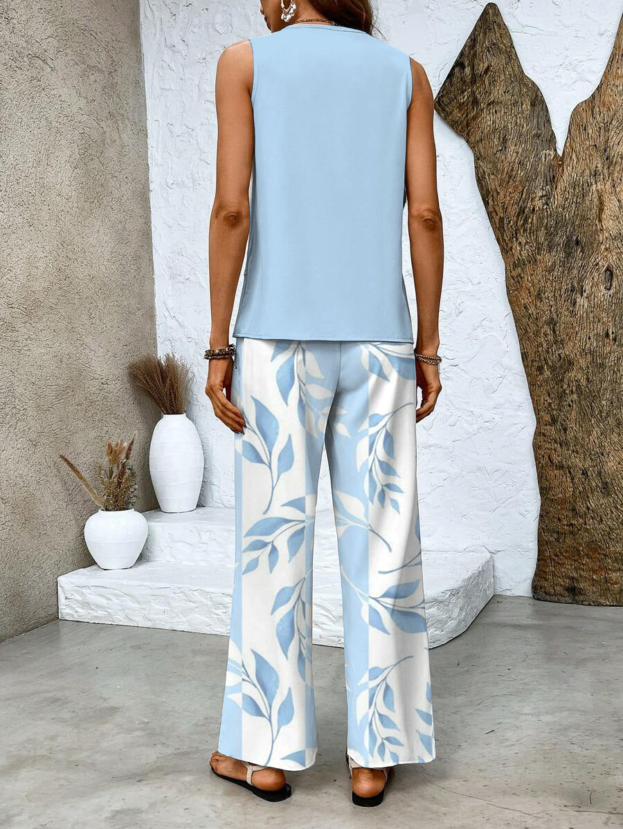 Juliette™ Casual Leaf Print Two-Piece Set