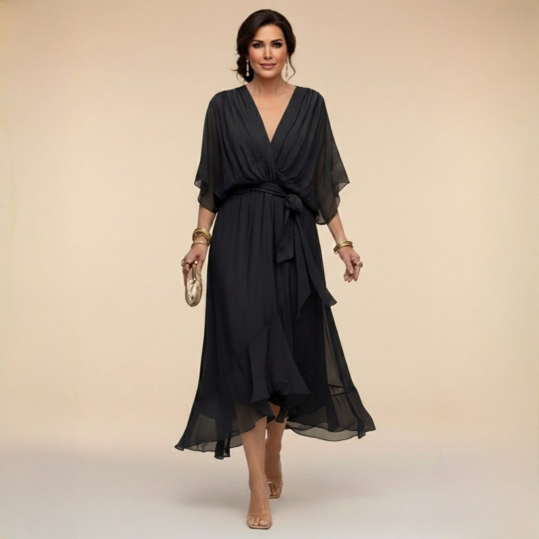 Sophia - Chiffon dress with a V-neck