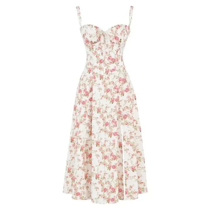 Oakley - Elegant French Style Belted Strap Dress