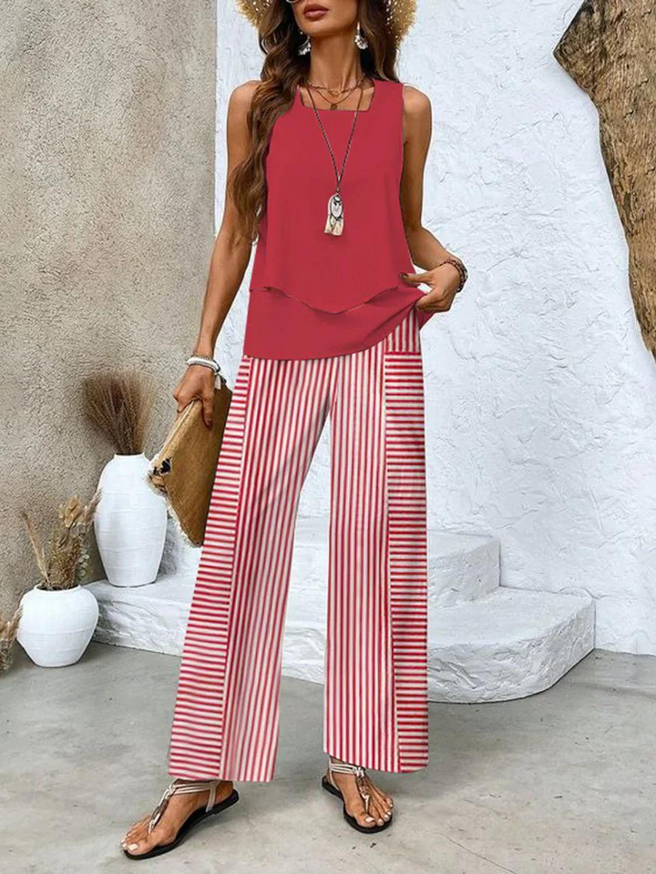 Juliette™ Casual Leaf Print Two-Piece Set