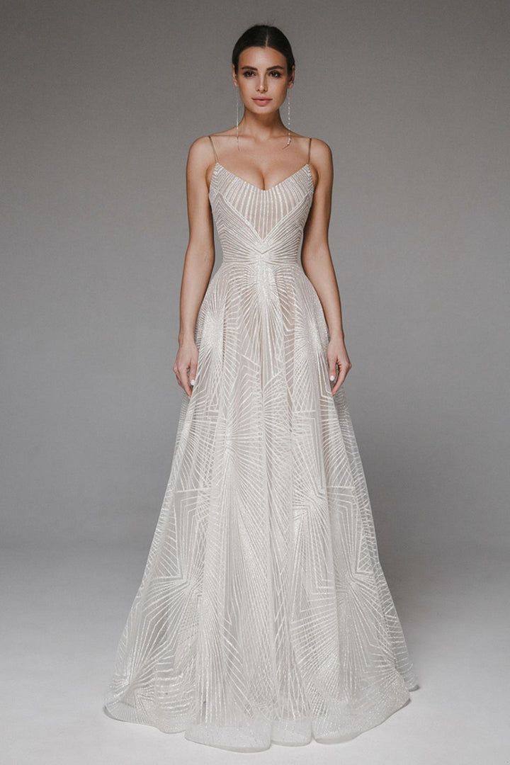 Thalassa - Sparkly Floor Length Party Dress