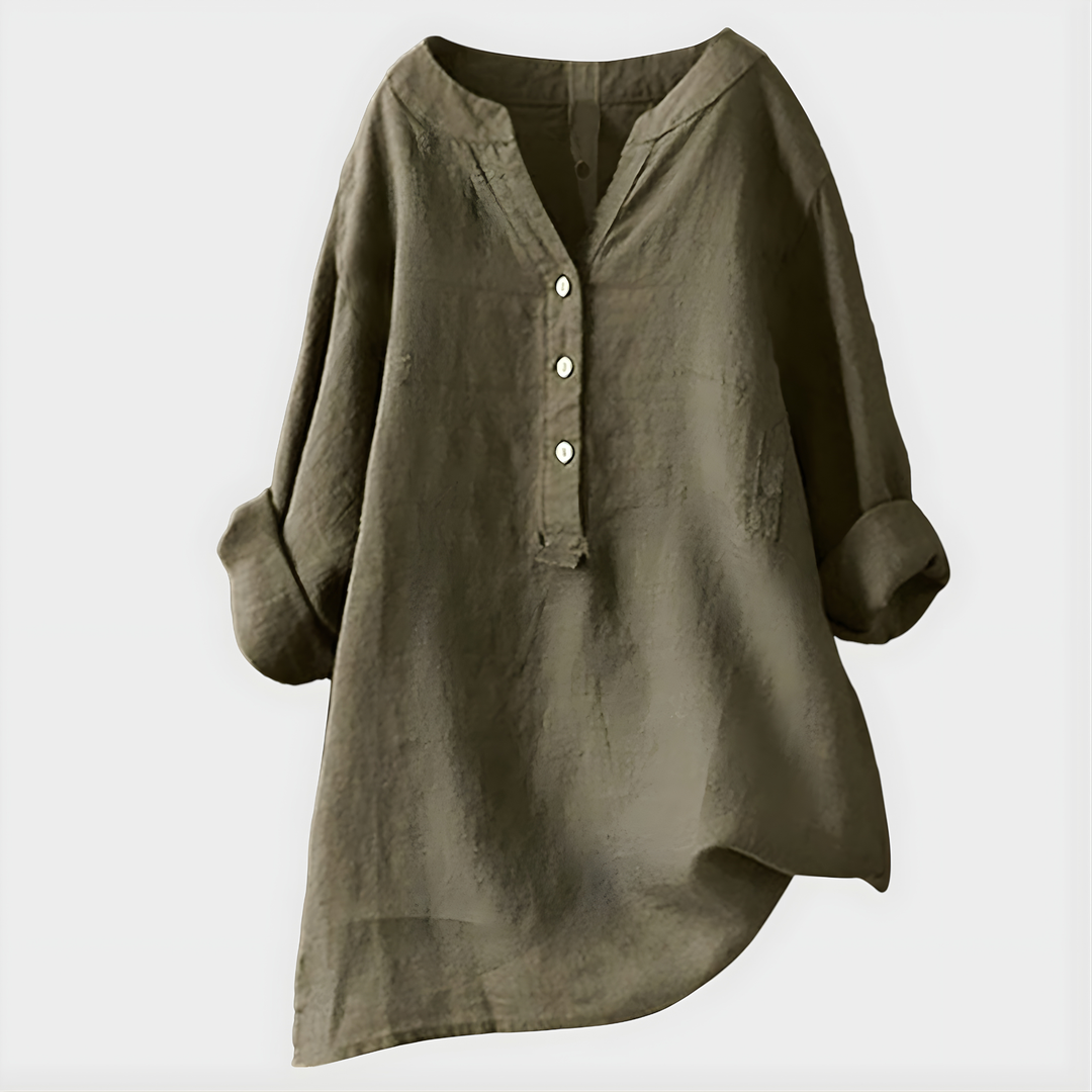 Veronica | Elegant V-Neck Blouse