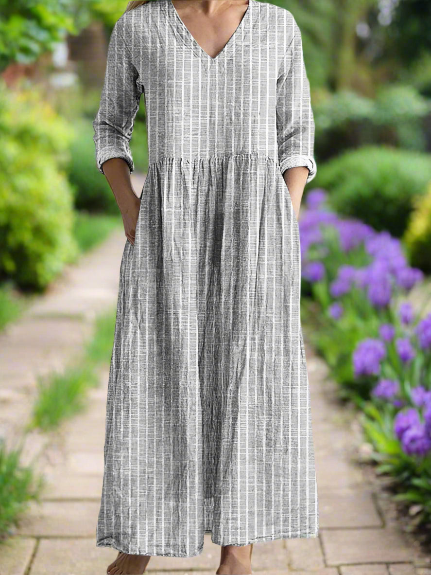 Dabria - Casual Classic Striped Dress