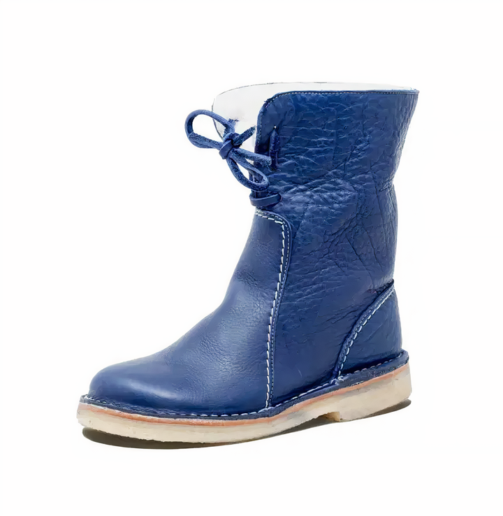 Women's Casual Leather Mid-Calf Boots