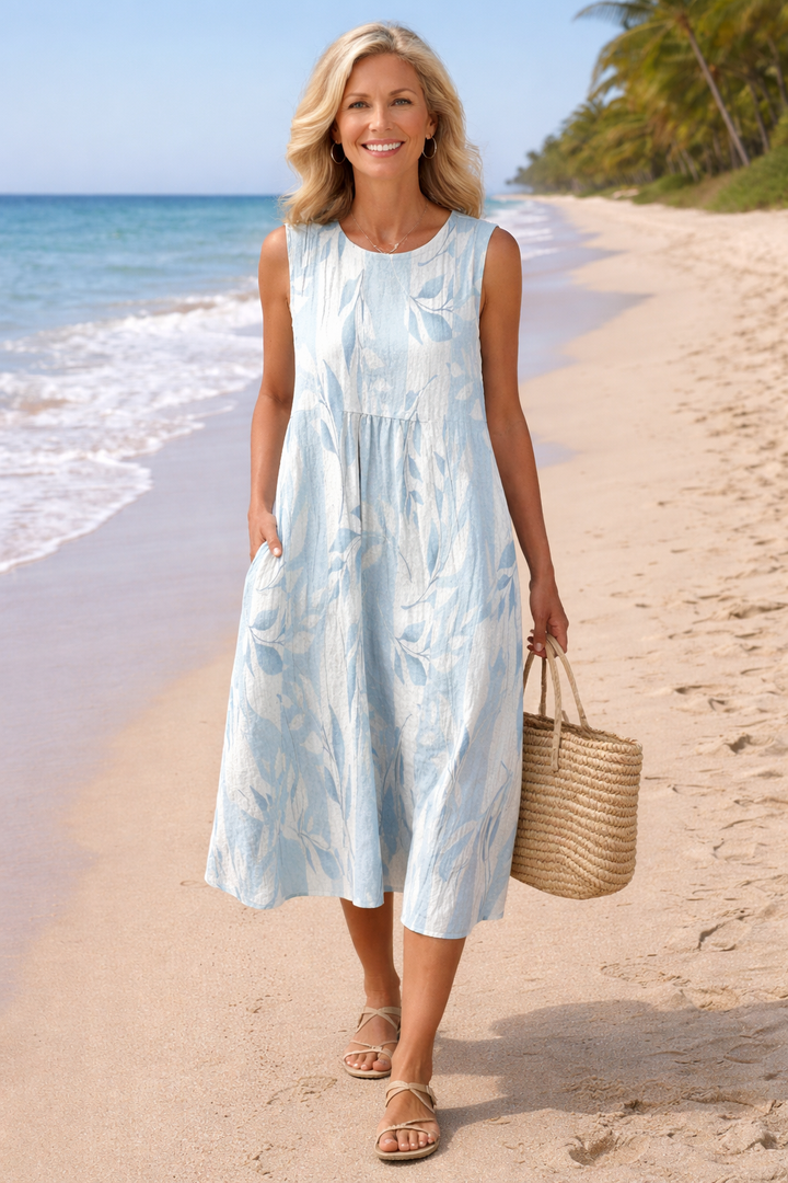 Leafy Midi Dress
