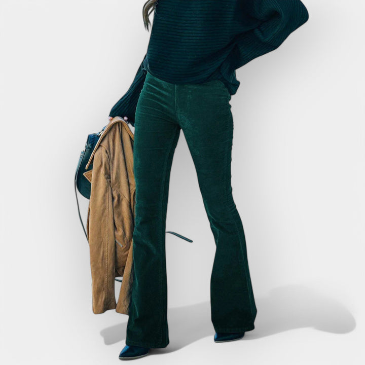 High-Rise Flared Trousers