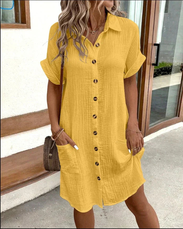 Gill - Stylish Polo Hiding Tummy Dress