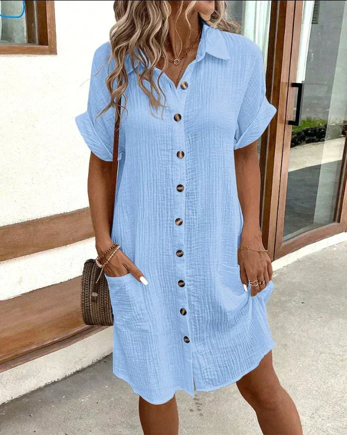 Gill - Stylish Polo Hiding Tummy Dress