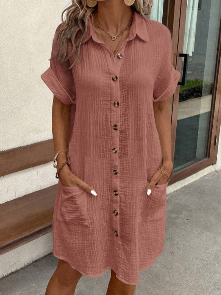 Gill - Stylish Polo Hiding Tummy Dress