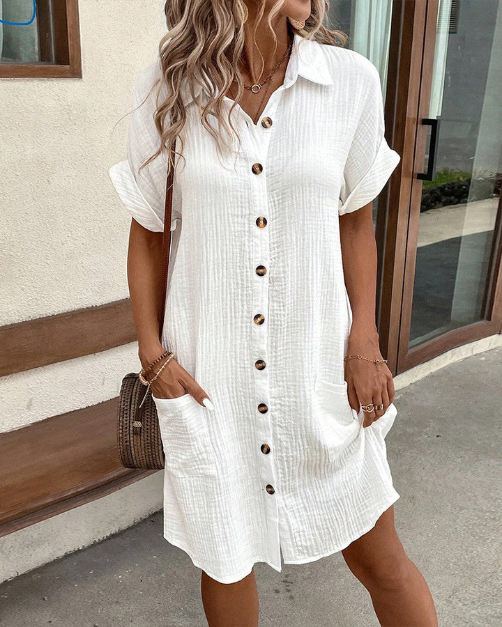 Gill - Stylish Polo Hiding Tummy Dress