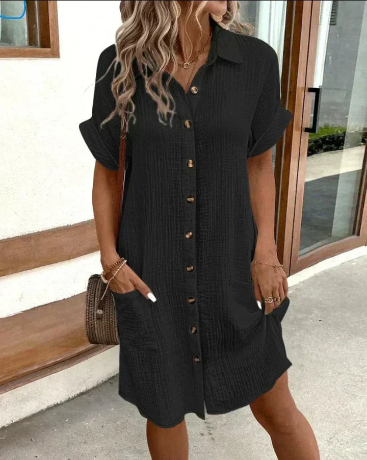 Hailey - Women’s Hiding Tummy Shirt Dress