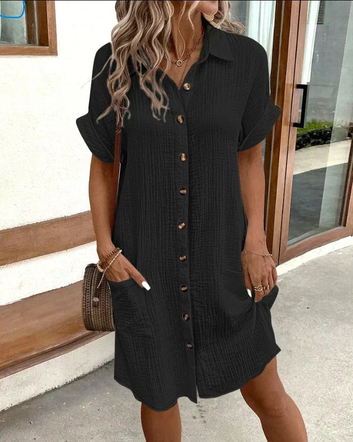 Gill - Stylish Polo Hiding Tummy Dress