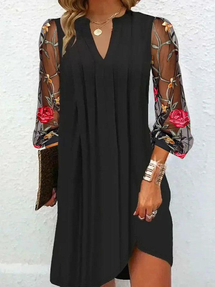 Kate | Elegant Floral Sleeve Dress
