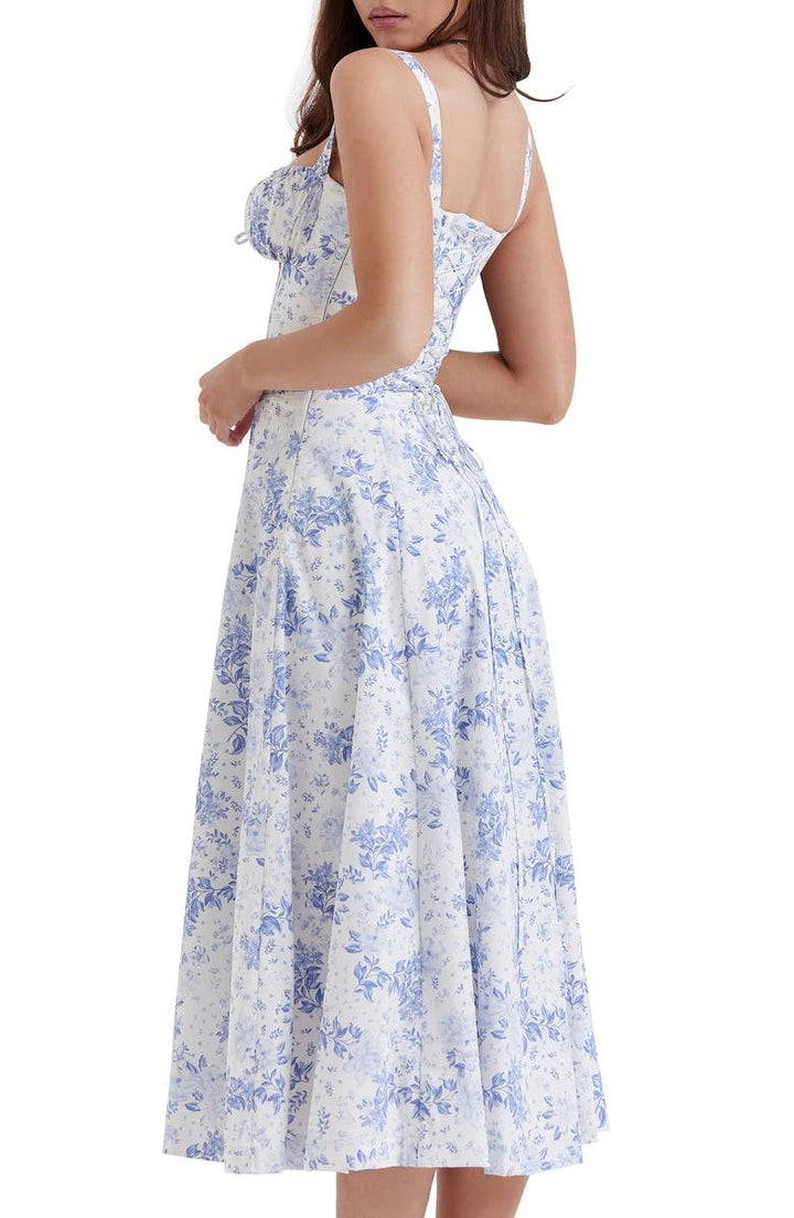 Oakley - Elegant French Style Belted Strap Dress