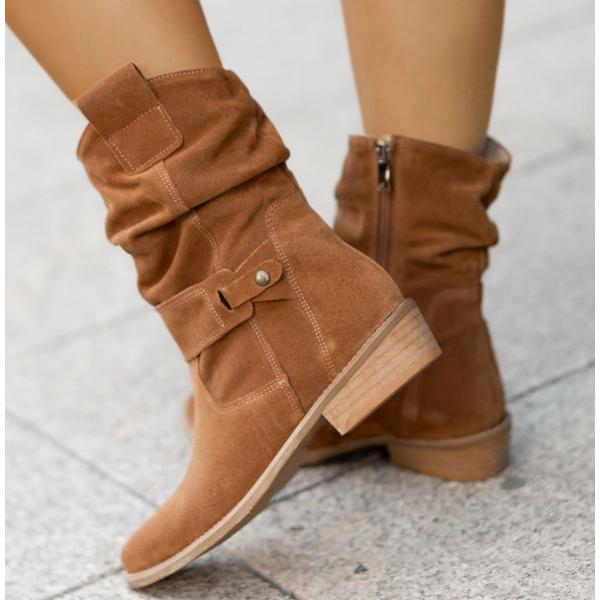 Maryam - Leather-Style Boots