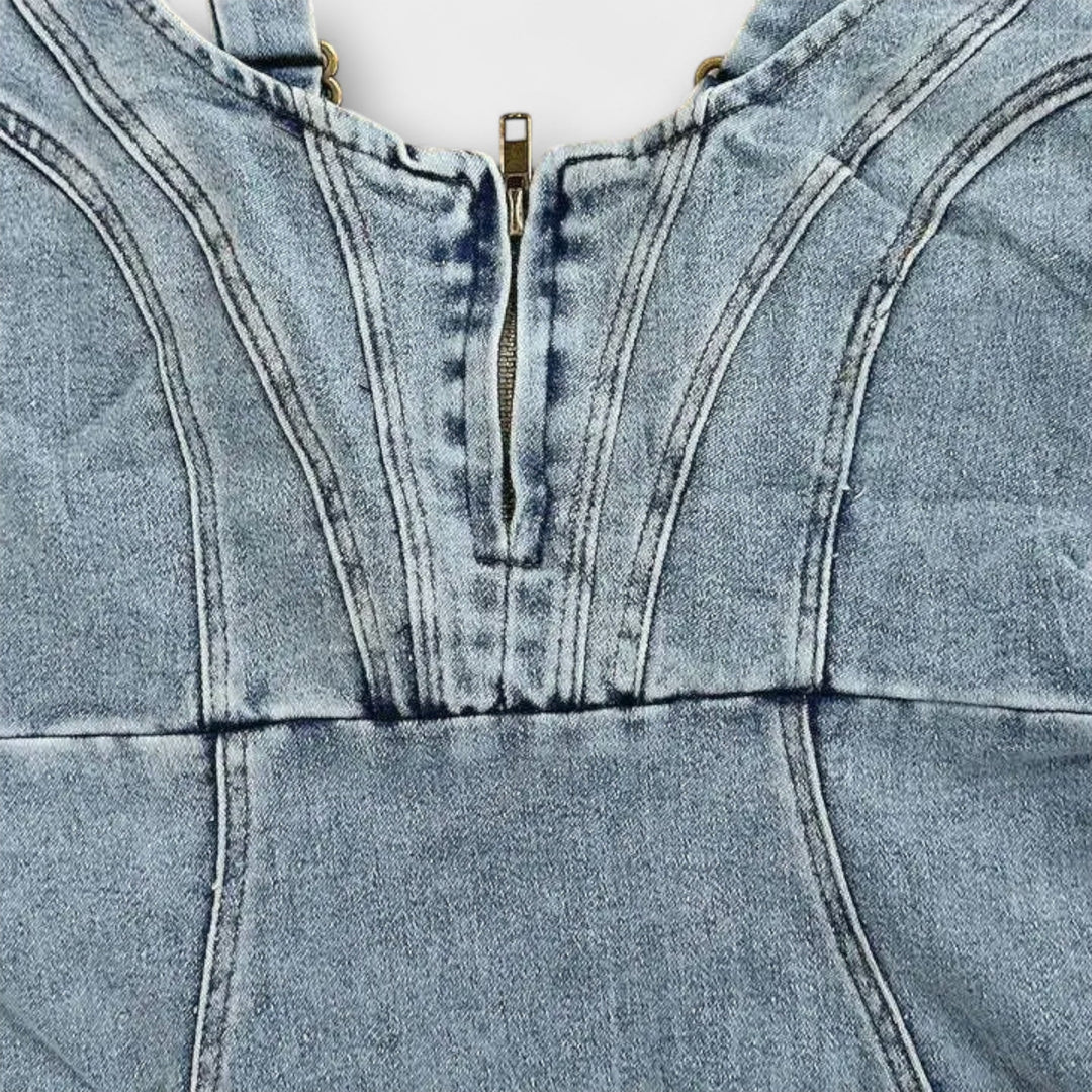 Anna – Denim Dress with Adjustable Straps