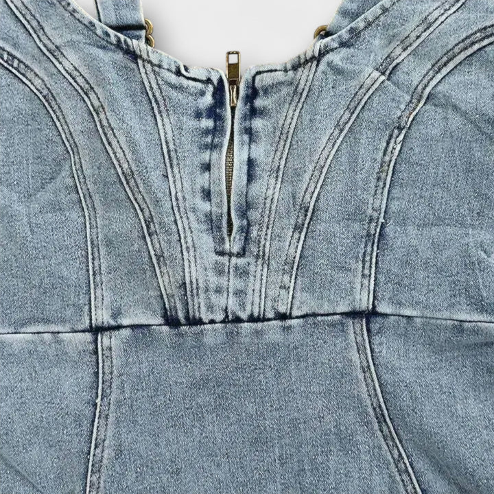 Anna – Denim Dress with Adjustable Straps