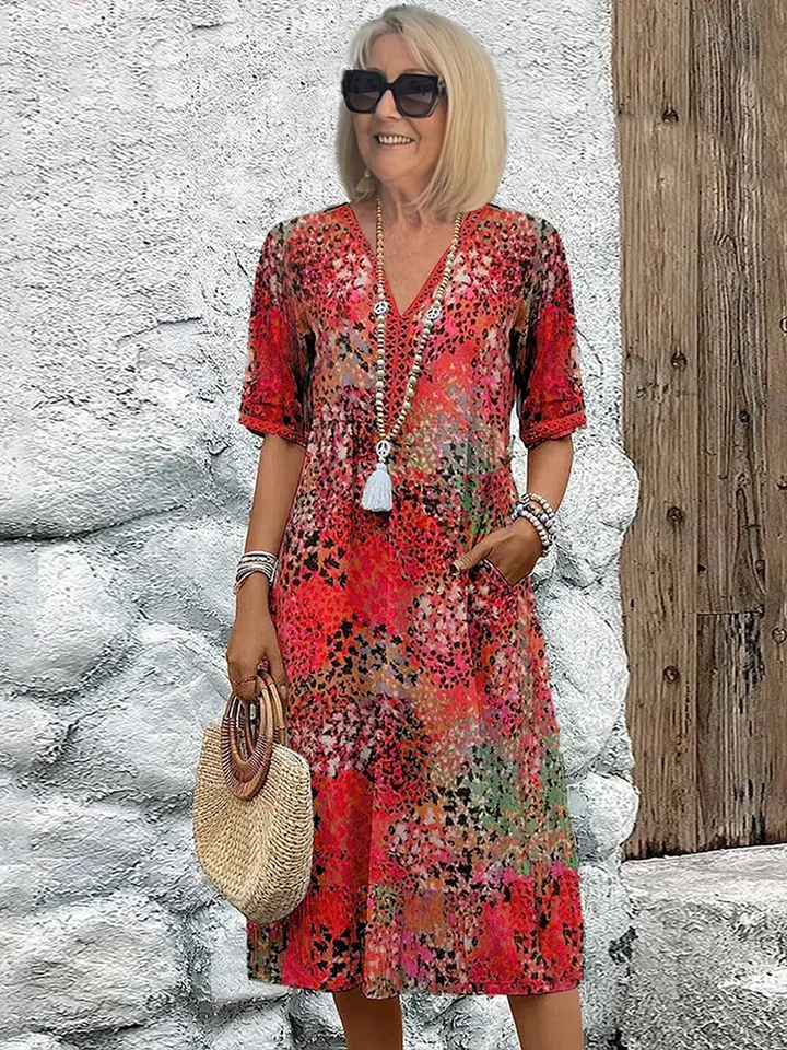 Camille | Bright Floral Dress