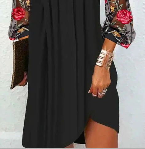 Kate | Elegant Floral Sleeve Dress