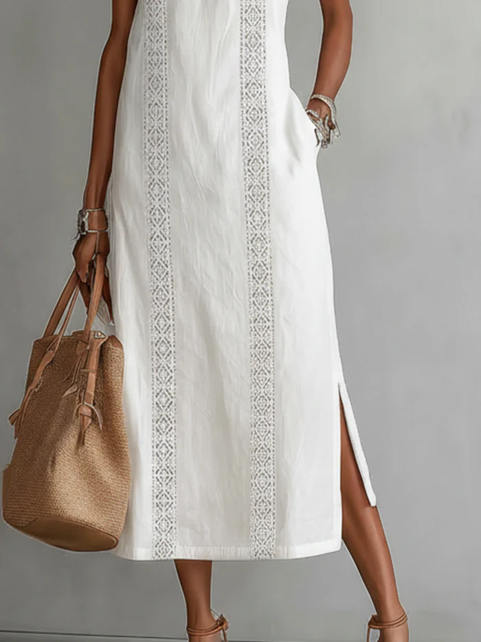 Jimena - Midi dress with mao collar
