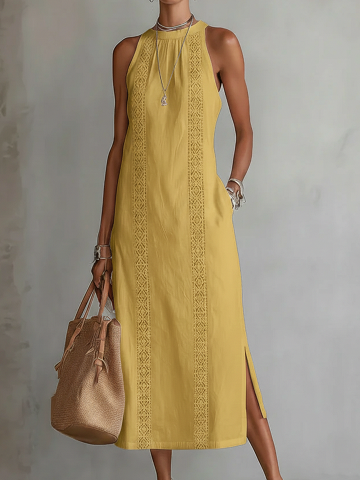 Jimena - Midi dress with mao collar