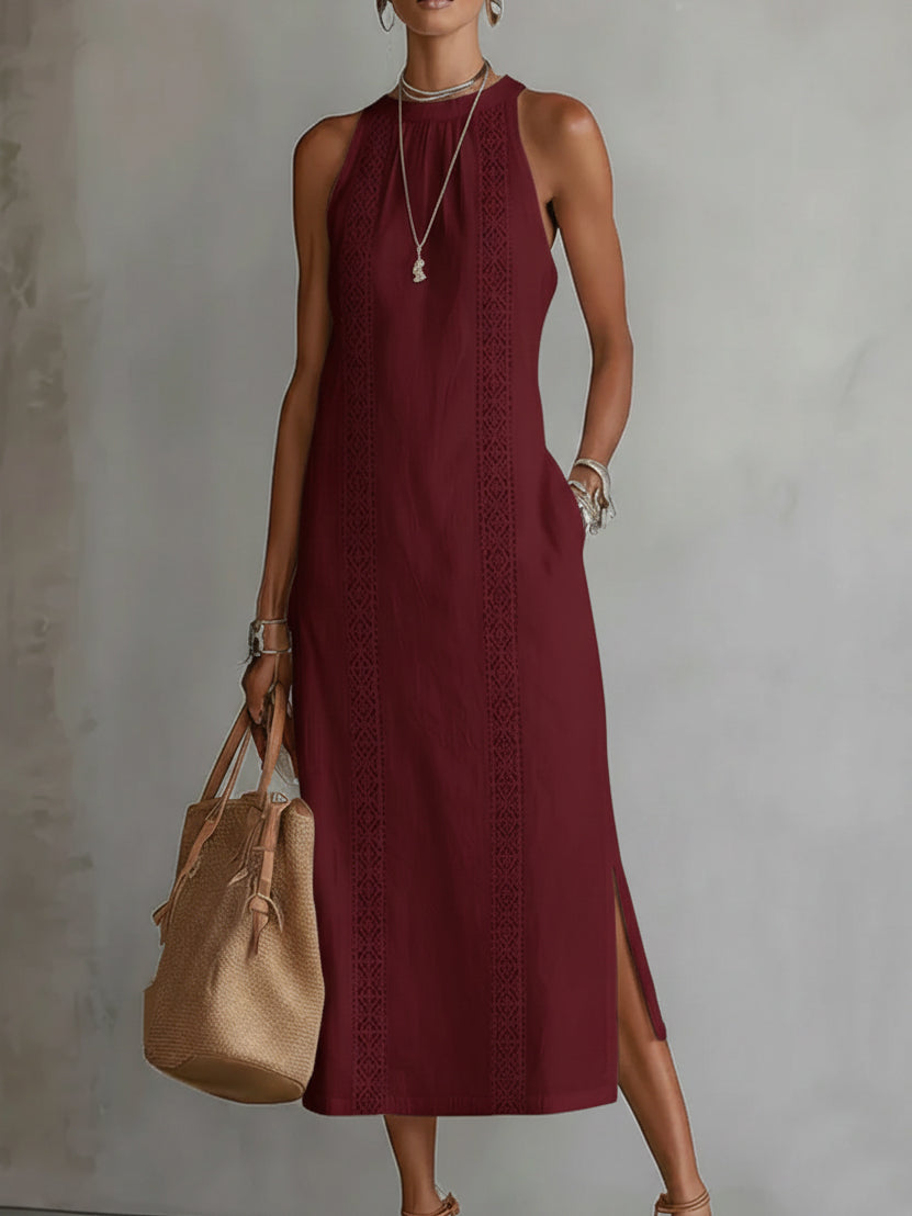 Jimena - Midi dress with mao collar