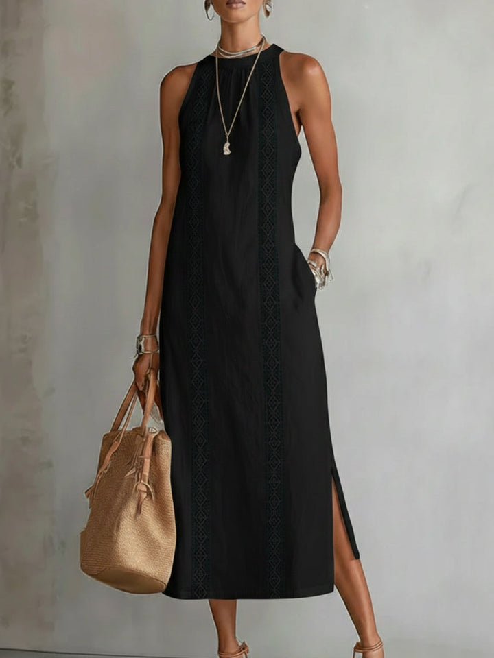 Jimena - Midi dress with mao collar