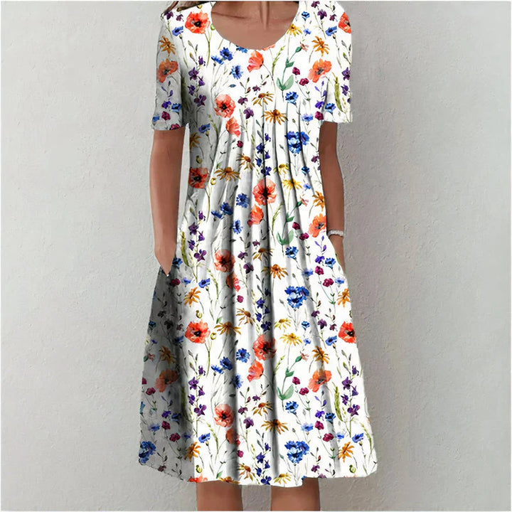 Audra™ | Casual Floral Midi Dress