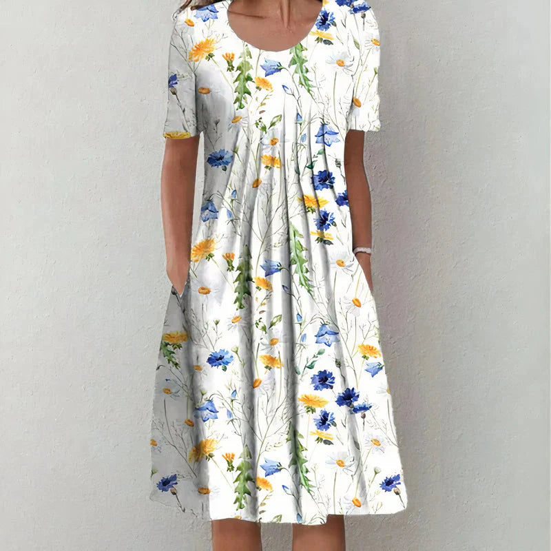 Audra™ | Casual Floral Midi Dress