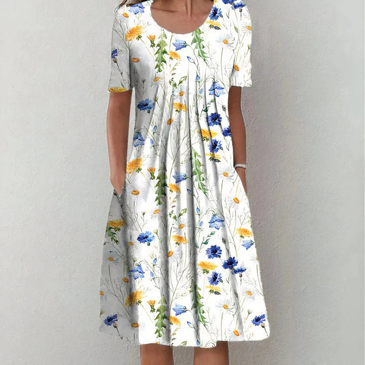 Audra™ | Casual Floral Midi Dress