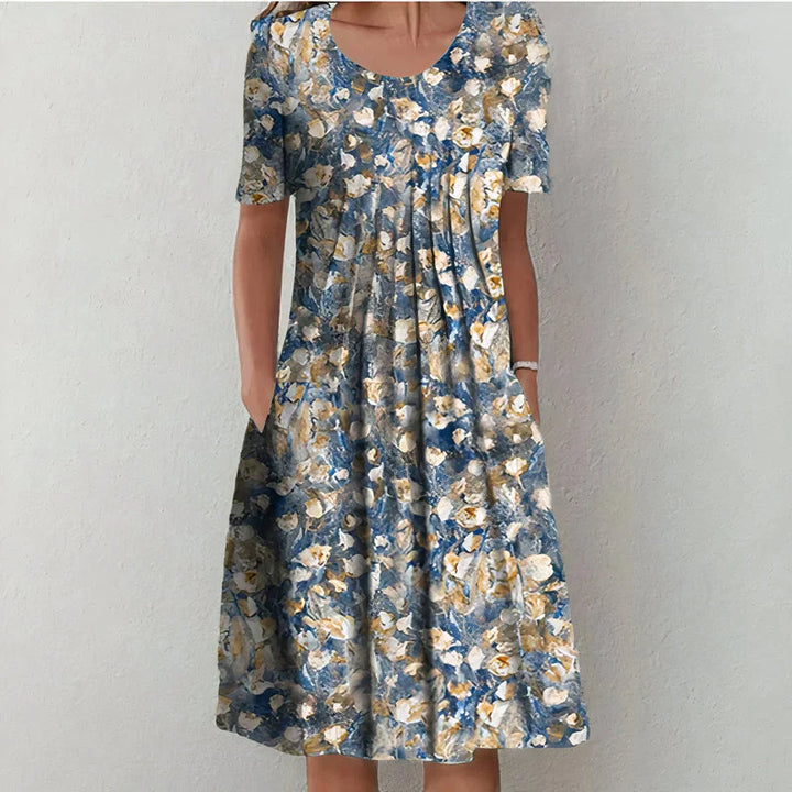 Audra™ | Casual Floral Midi Dress